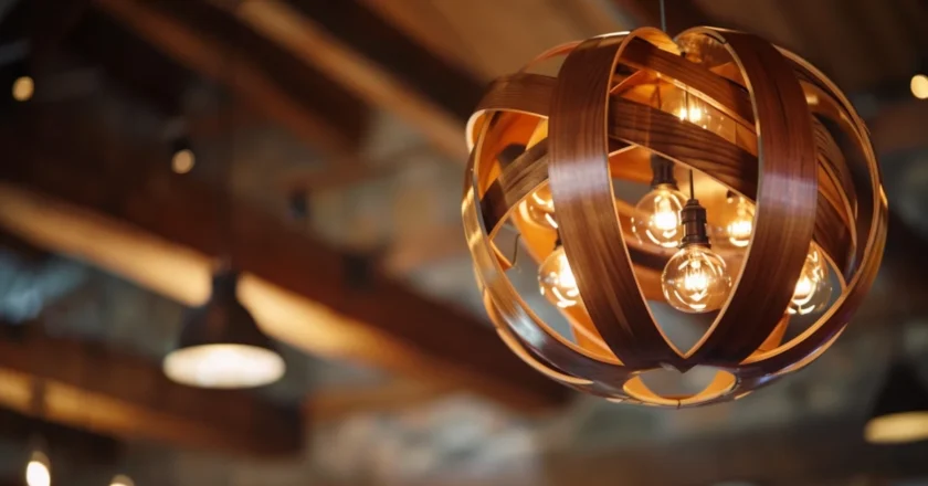 Création de luminaires uniques : les lustres en bois d’artisanat design