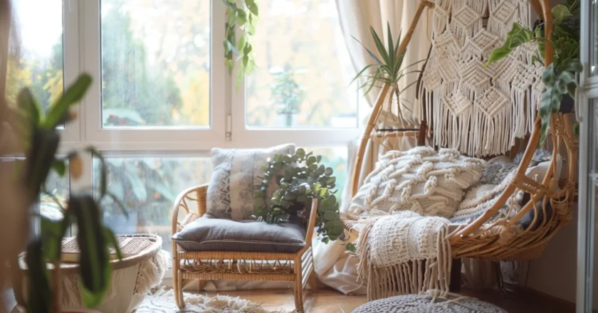 Incorporer des plumes en macramé pour une touche bohème dans votre déco