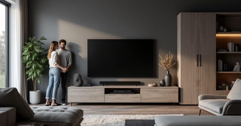 Comment le Kikua : meuble TV 130 cm gris cendré transforme votre intérieur ?