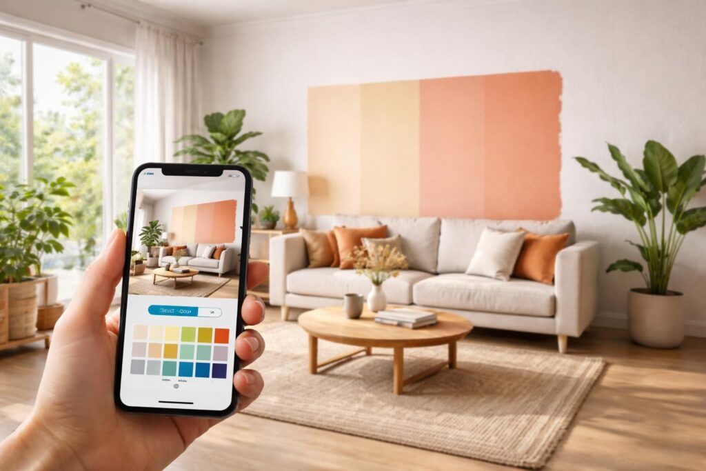 testez facilement et rapidement différentes couleurs de peinture sur vos murs grâce à notre application intuitive. visualisez vos envies en un clic avant de peindre !