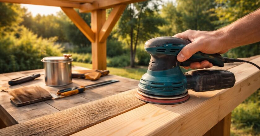 Comment poncer efficacement une pergola en bois avant de la protéger