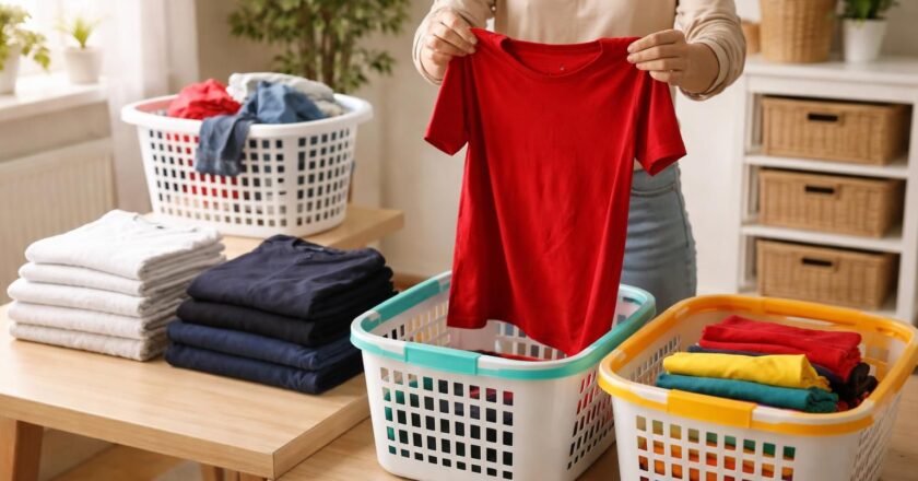 Comment trier efficacement le linge par couleur pour éviter les accidents