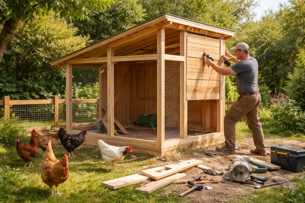 apprenez à construire un poulailler maison étape par étape pour offrir un abri sûr et confortable à vos poules grâce à ce guide diy facile et pratique.