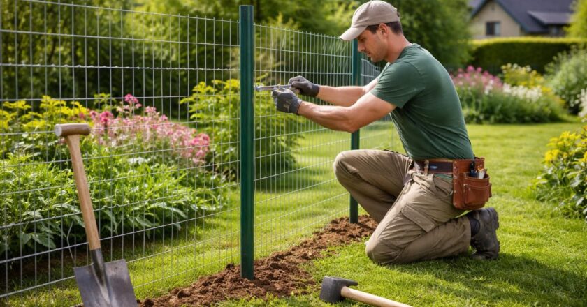 Pose de grillage sans béton : la technique pour clôturer votre jardin vite