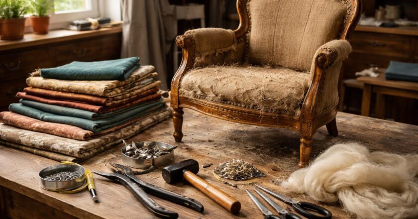 Quel matériel prévoir pour retapisser un fauteuil comme un professionnel ?