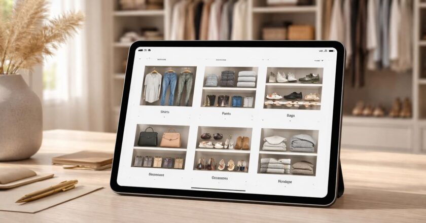 Rangement : organiser un dressing sur iPad, module par module
