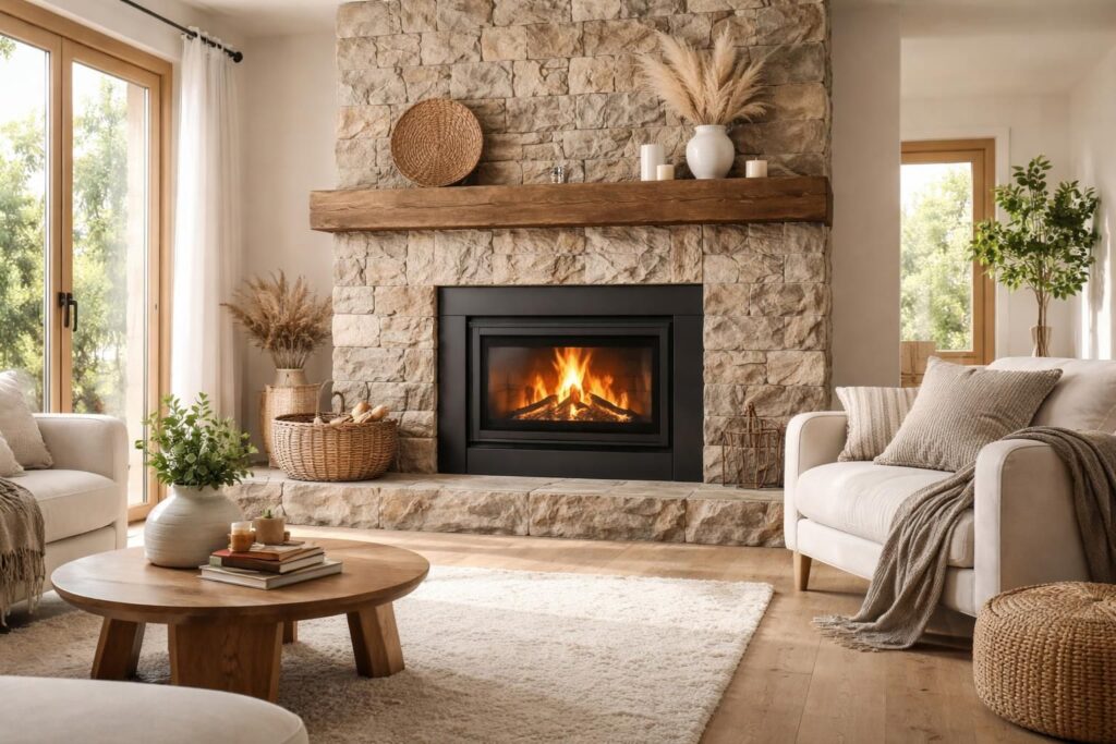découvrez comment relooker une cheminée avec insert pour transformer votre foyer rustique en un espace moderne et chaleureux.