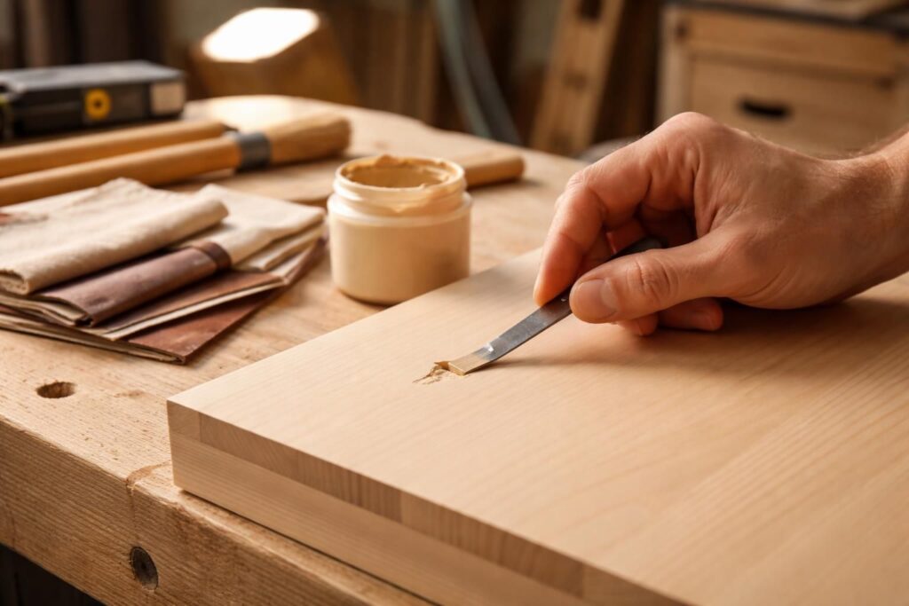 découvrez une méthode simple et invisible pour réparer un trou dans un meuble en bois et redonnez-lui son aspect d'origine facilement.