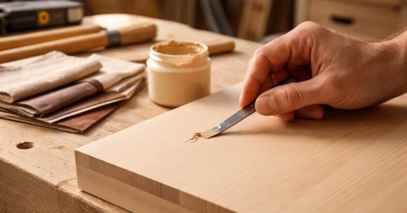 Réparer un trou dans un meuble en bois : la méthode simple et invisible