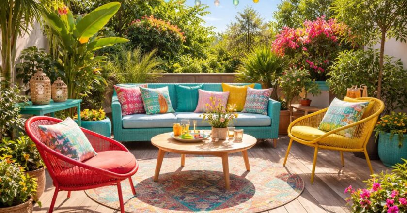 Salon de jardin coloré : apportez du peps à votre terrasse à prix mini