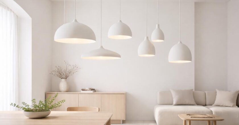 Suspensions blanches : la pureté lumineuse pour un intérieur minimaliste