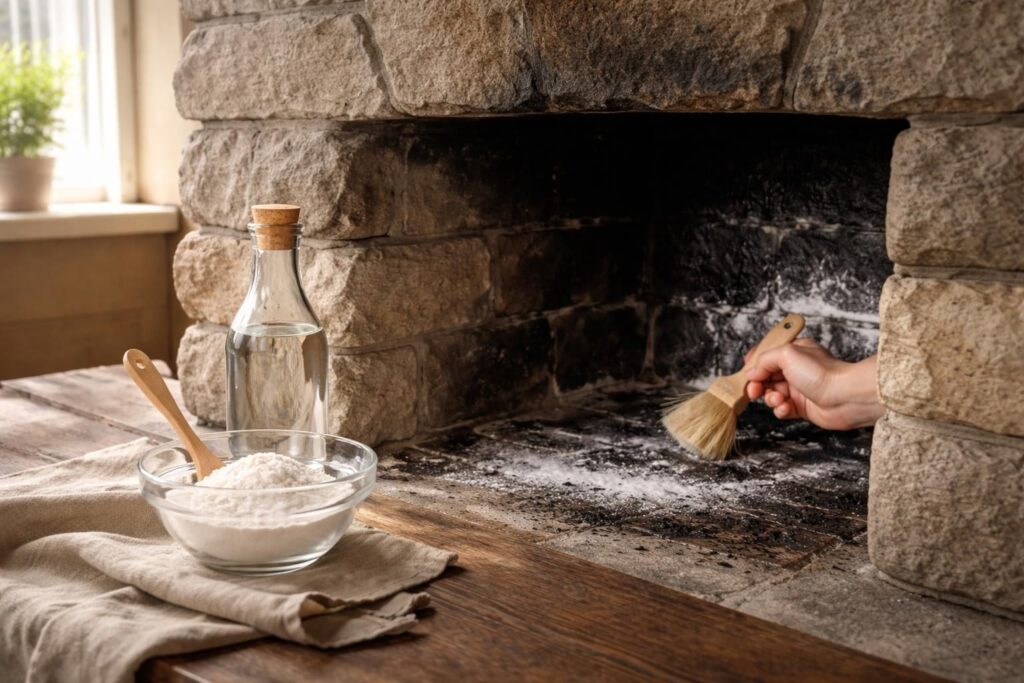 découvrez comment nettoyer efficacement une cheminée en pierre avec des produits naturels pour éliminer la suie sans abîmer vos surfaces.