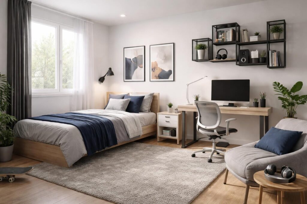 découvrez les objets déco incontournables pour une chambre d'ado garçon au style moderne, alliant fonctionnalité et design tendance.