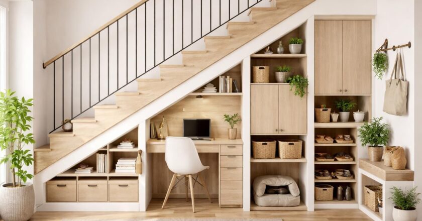 Optimiser l’espace sous un escalier : 10 idées déco rangement et bureau
