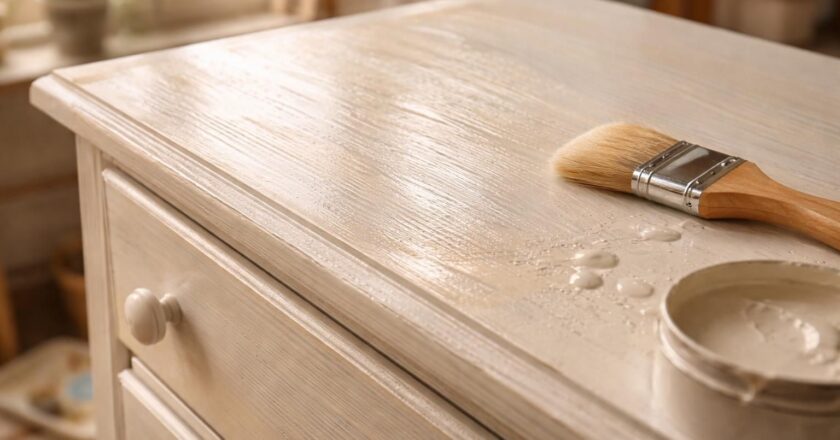 Peinture effet brossé sur meuble : la technique pour une finition texturée