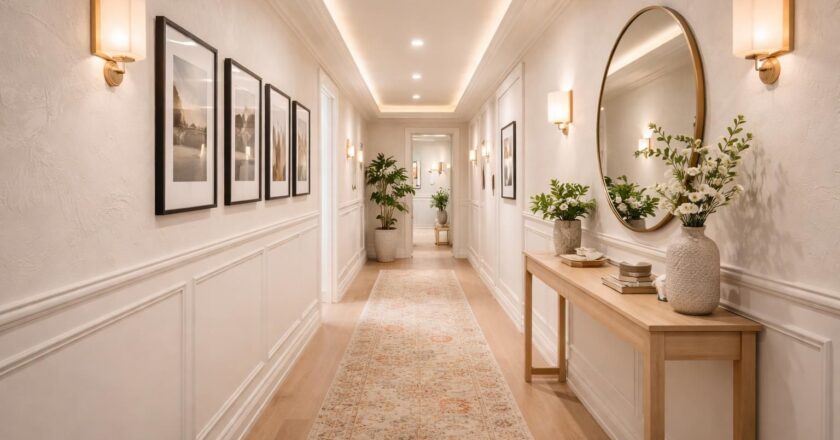 Quelle décoration choisir pour un couloir sombre et long ? Nos idées de pro