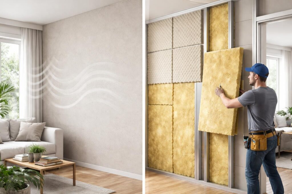 découvrez comment choisir l'isolation phonique idéale pour réduire les bruits provenant d’un mur mitoyen et améliorer votre confort acoustique à la maison.