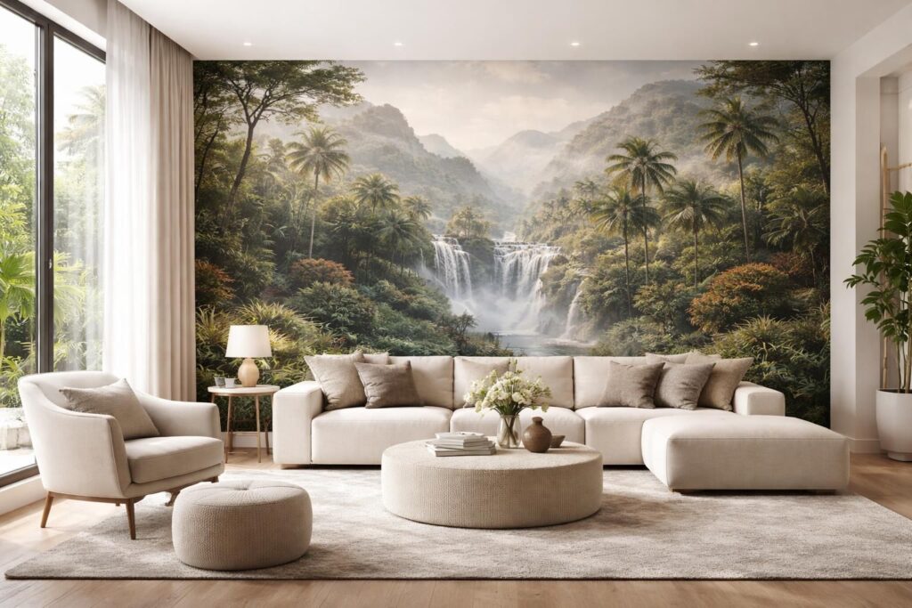 découvrez les tendances papier peint pour salon avec des motifs panoramiques qui transforment votre intérieur en un espace unique et élégant.