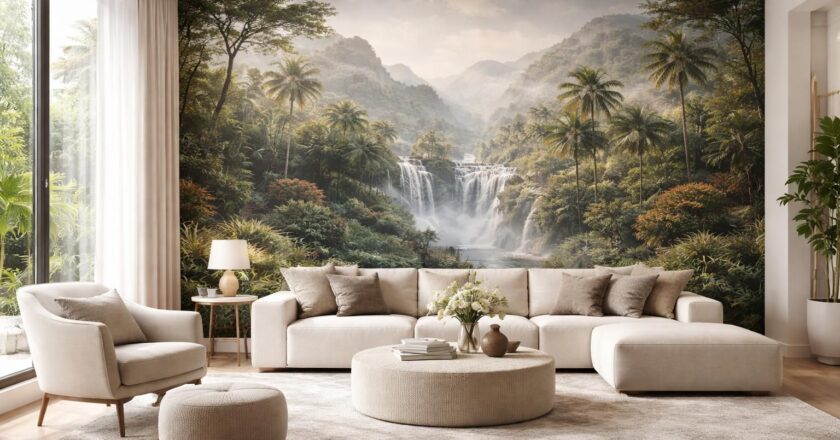 Tendance papier peint salon : les motifs panoramiques qui changent tout