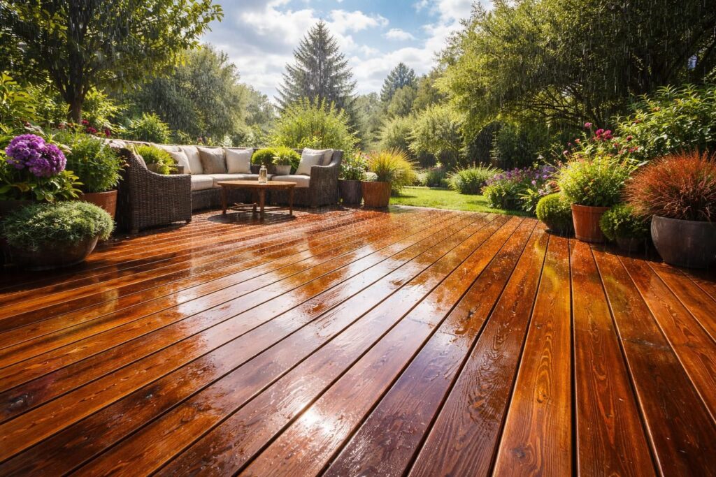 découvrez comment choisir une terrasse en bois résistante au grisement causé par le soleil et la pluie pour un extérieur durable et esthétique.