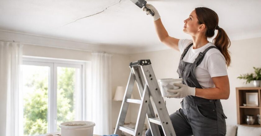 Comment réparer une fissure au plafond ?