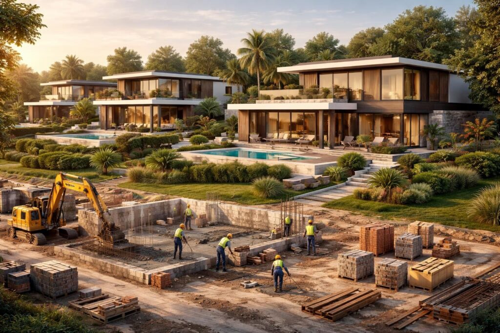 découvrez nos projets de villas modernes et bénéficiez d'une construction sur mesure adaptée à vos besoins et à votre style de vie.