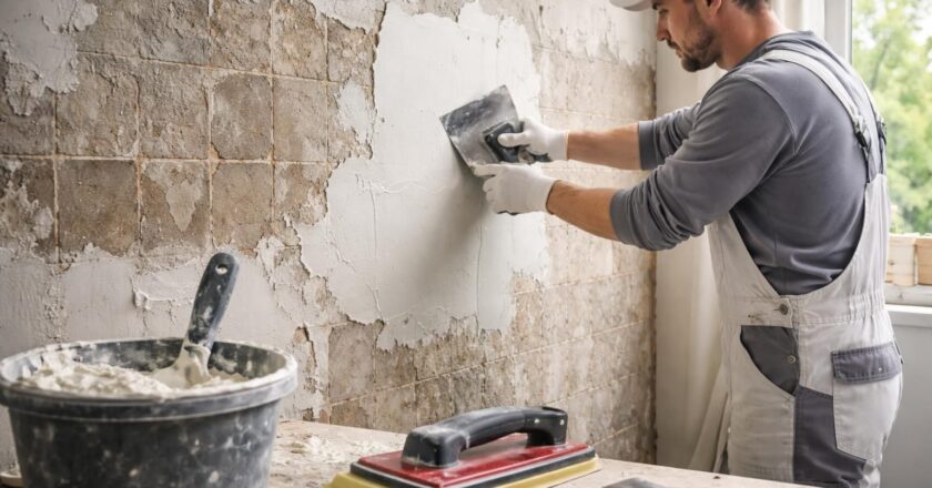 Réparer un mur après la dépose de carrelage : les étapes de remise en état