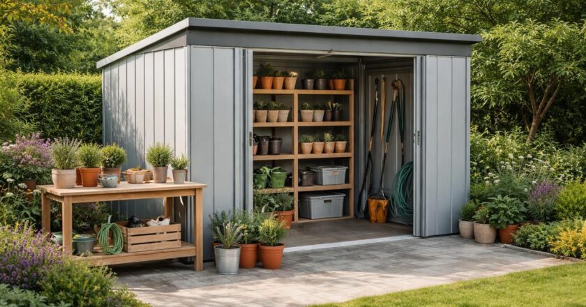 Idées pour l’aménagement d’un abri de jardin en métal