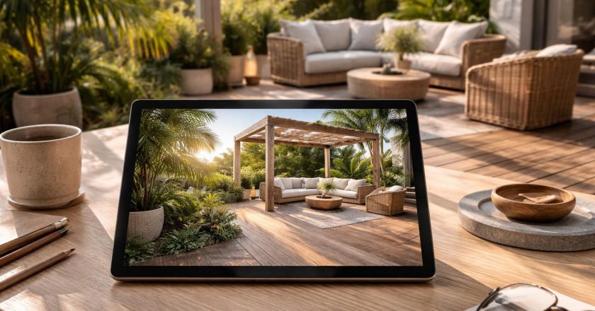 Aménagement extérieur : concevoir un coin terrasse sur tablette tactile