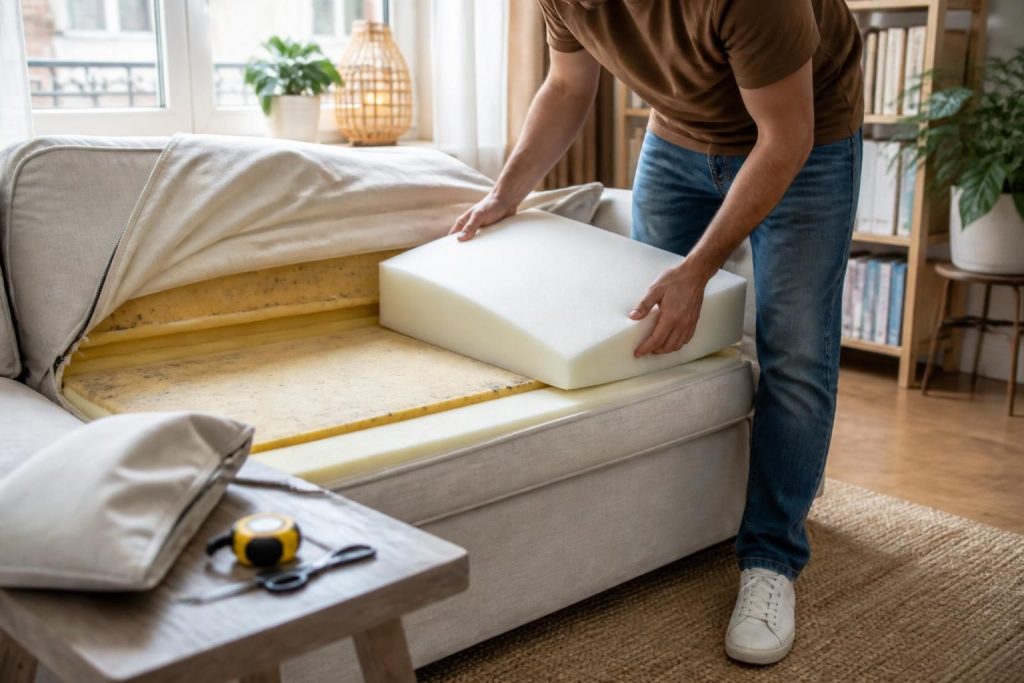 apprenez à changer facilement la mousse de l'assise de votre canapé pour retrouver un confort optimal et donner une seconde vie à votre mobilier.