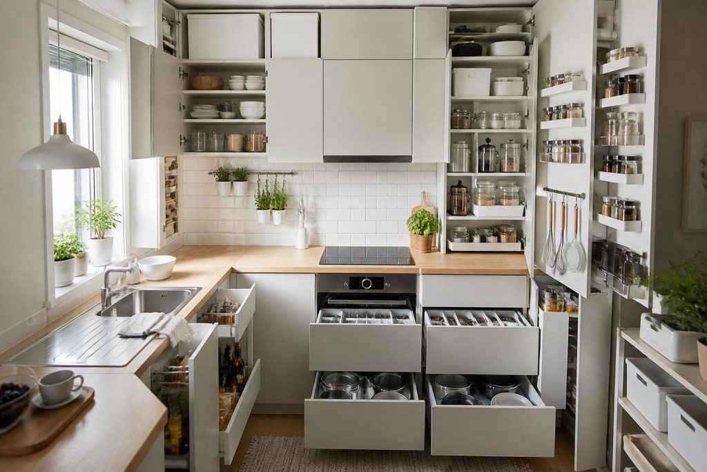 découvrez des astuces pratiques pour optimiser le rangement dans une cuisine ikea, même dans les petits espaces, et profitez d'une organisation efficace et esthétique.