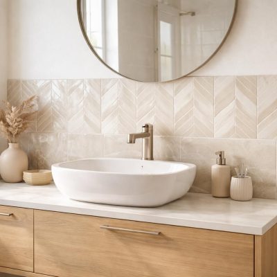 Hauteur de la faïence au-dessus du lavabo : idées de design tendance