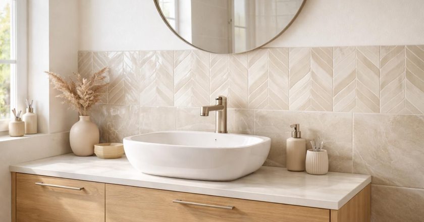 Hauteur de la faïence au-dessus du lavabo : idées de design tendance