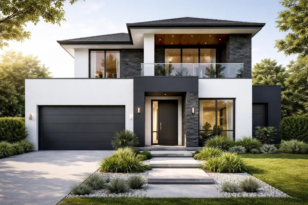 découvrez les avantages d'une façade de maison en blanc et gris anthracite : élégance, modernité et harmonie pour sublimer votre habitat.