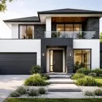 Les avantages d&rsquo;une façade de la maison blanc et gris anthracite