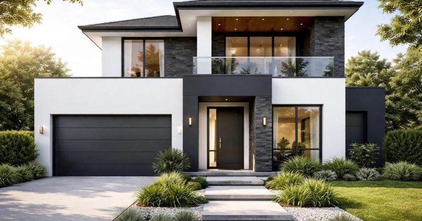 Les avantages d’une façade de la maison blanc et gris anthracite